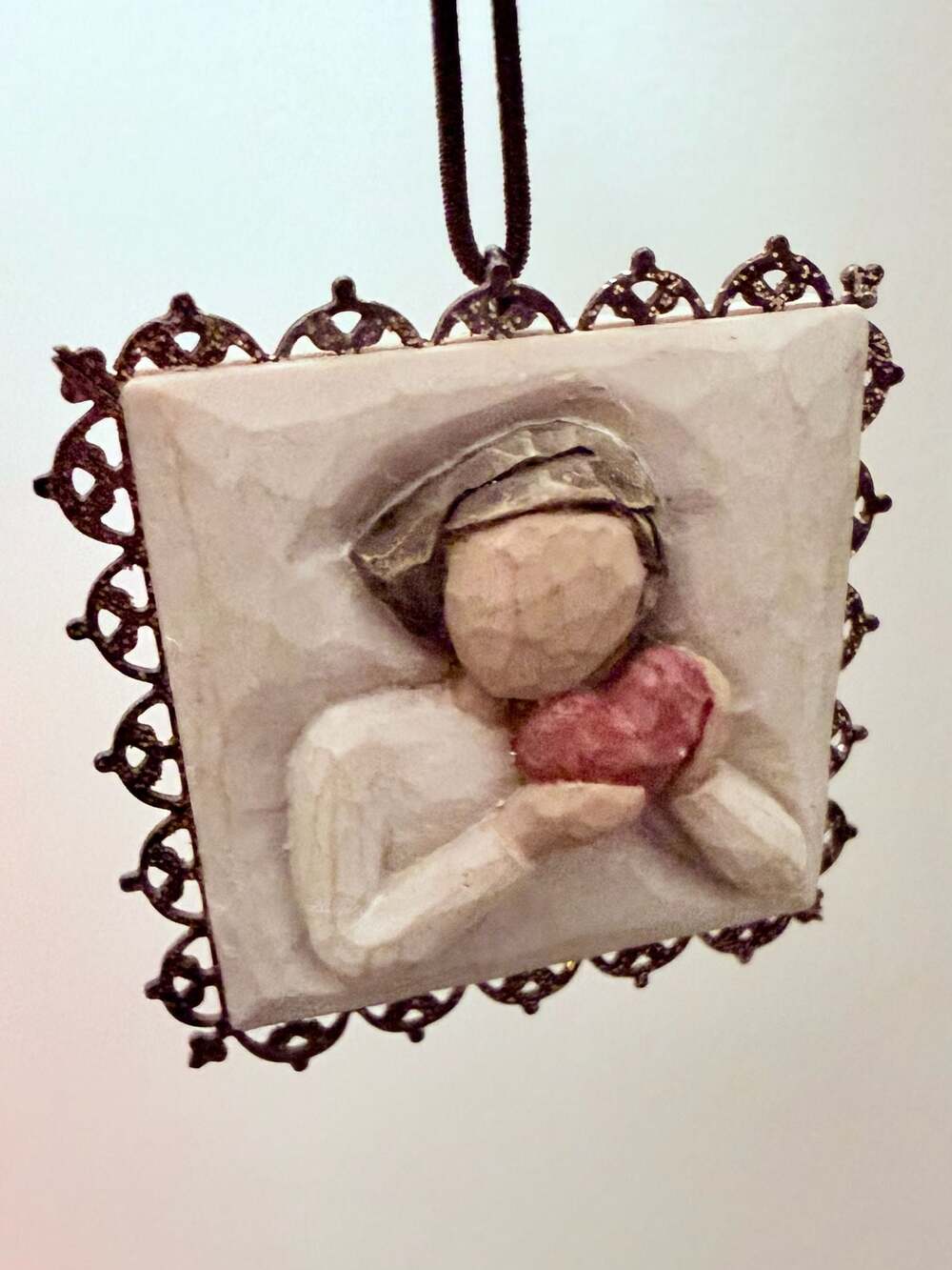 Willow Tree From The Heart Metal Edge Ornament